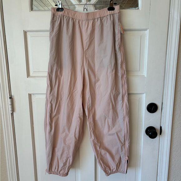 NWT FREE PEOPLE Movement Three Pointer Track Pants Zip Up Pink Salt Dark Slate - Picture 3 of 8